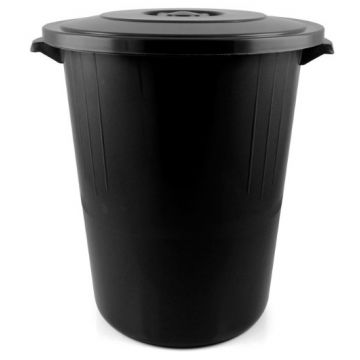 BALDE LIXO 33 LTS ECOLOGICO PRETO C/TAMPA - 0502.85