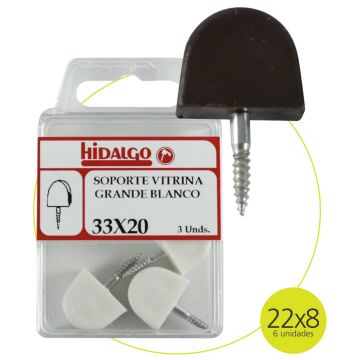 SUPORTE PARA PRATELEIRA COM PARAFUSO 33X20 BRANCO (3PCS) - 0085.138