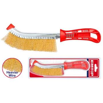 ESCOVA ARAME LATONADA COM CABO PLASTICO (BL) - 0513.066