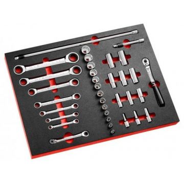 FACOM CONJ. SOQUETE 3/8" + MODULO ESPUMA CHAVES - 0338.803