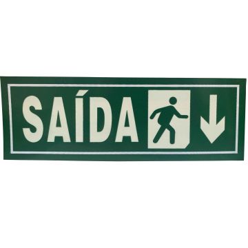 PLACA SINALIZADORA AUTOC. SAIDA BAIXO 105X300MM - 0529.011