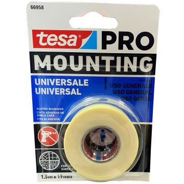 FITA DUPLA FACE ESPUMA 19MMX1.5MTS UNIVERSAL 66958 TESA - 0229.170