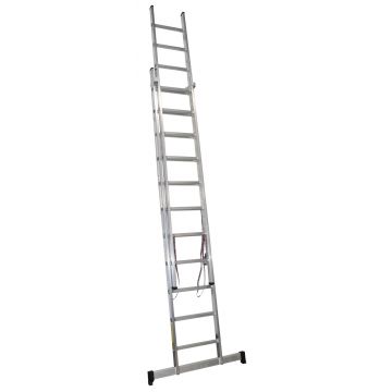 ESCADA ALUMINIO DUPLA DEGRAU QUADRADO  2+2MT - 0739.24