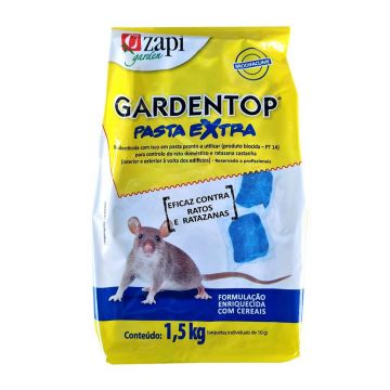 RATICIDA PASTILHA GARDENTOP 1.5KG - 0458.14