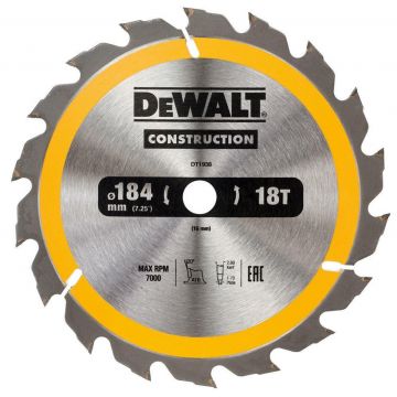 DEWALT DISCO P/SERRA CIRCULAR 184X16MM 18D DT1938-QZ - 0992.542