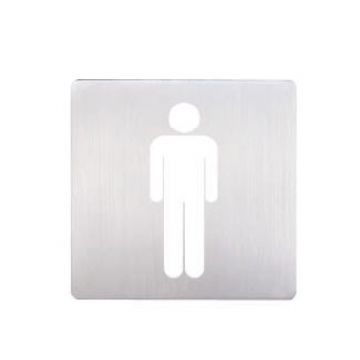 PLACA SINALIZADORA WC HOMENS INOX - 0529.53