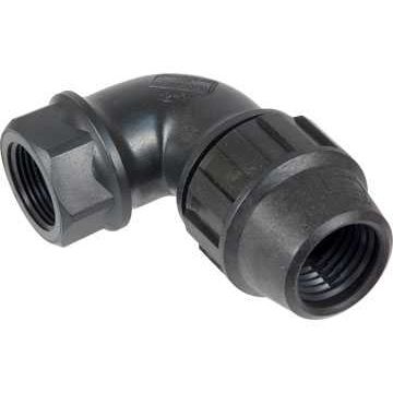 ACESSORIO CANALIZACAO CURVA 90º 40 ROSCA FEMEA 1 1/4" POLIETILENO - 0402.51