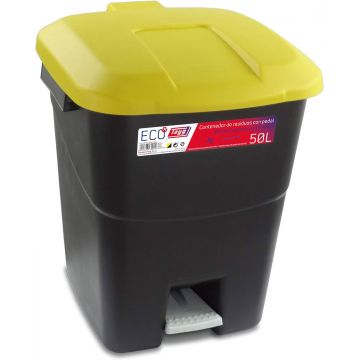 BALDE/CONTENTOR LIXO ECOPONTO AMARELO  50LT - 0502.62