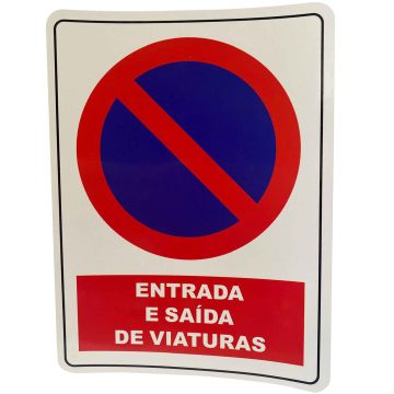 PLACA SINALIZADORA AUTOC. PROIBIDO ESTACIONAR 150X200MM - 0529.015