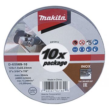MAKITA DISCO CORTE INOX 125x1x22.23 FINO  D-65969-10 - 1021.603