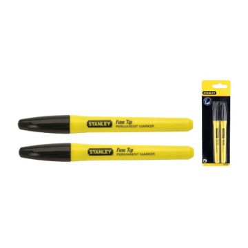 STANLEY MARCADOR PONTA FINA PRETO (KIT2) 0-47-316 - 0990.199