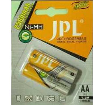 PILHA JPL R6 1.2V AA 2500MAH RECARR.(BL2) CX=24 - 0709.34