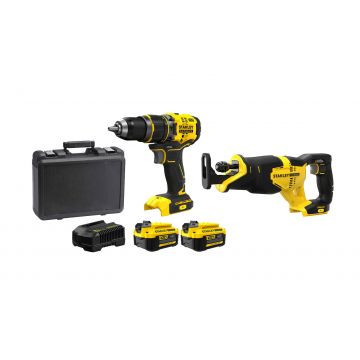 STANLEY KIT V20 BERBEQUIM SFMCD721M2K-QW+SERRA SABRE SFMCS300B-XJ - 0990.796