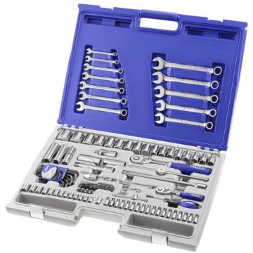EXPERT CHAVE CAIXA 1/4"-1/2"SEXTAVADA C/ACESSORIO 101PCS E032911 - 0341.182