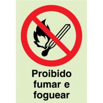 PLACA SINALIZADORA PROIBIDO FUMAR E FOGUEAR - 0529.00