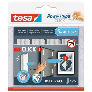 TIRA ADESIVA POWERSTRIPS BRANCO 16X2 SMALL MAXI PACK TESA 77720 - 0229.249