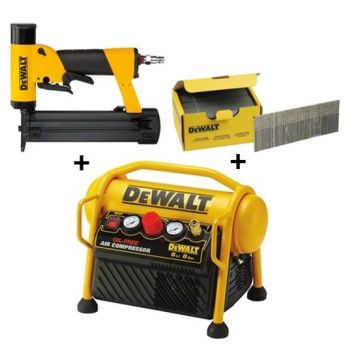 DEWALT KIT PREGADOR DPN2330-XJ+COMPRESOR DPC6MRC-QS+PREGOS DNBHL2315Z - 0992.188