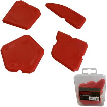 ESPATULA/ RASPADOR P/ SILICONE 4 PCS / 0772.01