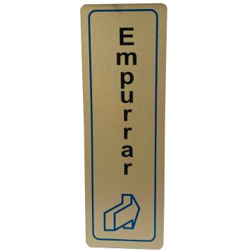 PLACA SINALIZADORA AUTOC. EMPURRAR 6X18MM - 0529.003