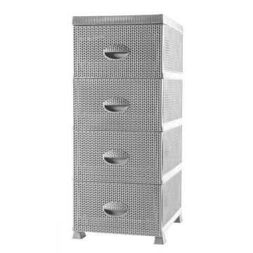 ESTANTE PLASTICA 4 PRATELEIRAS BRANCO - 0332.21
