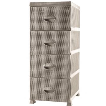 ESTANTE PLASTICA 4 PRATELEIRAS CREME - 0332.20