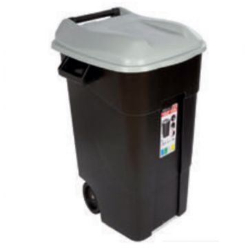 BALDE/CONTENTOR LIXO ECOPONTO CINZA 120LT S/PEDAL - 0502.90