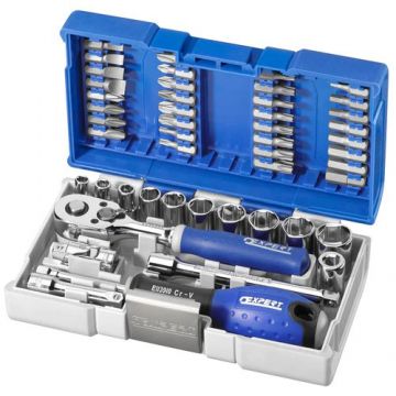 EXPERT CHAVE CAIXA 1/4" SEXTAVADA C/ACESSORIO 48PCS E030729 - 0341.171