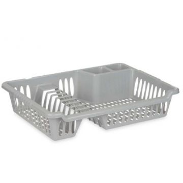 ESCORREDOR LOUCA PEQUENO PLASTICO PRATEADO - 0498.10