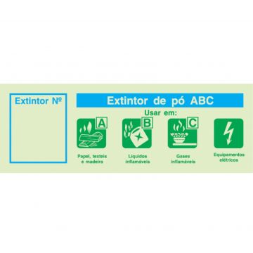 PLACA SINALIZADORA EXTINTOR PO ABC - 0529.94