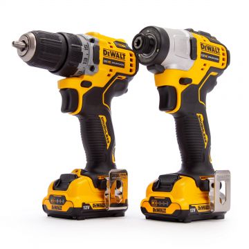 DEWALT KIT APARAFUSADORA DCD701+CHAVE IMPACTO DCF801 DCK2110L2T-QW - 0992.371