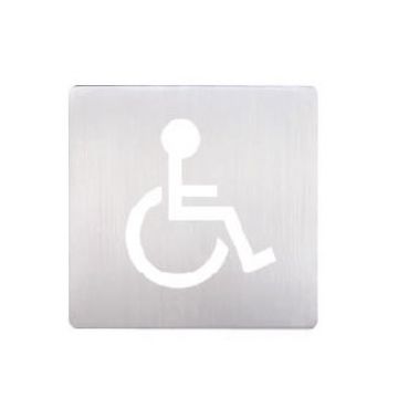 PLACA SINALIZADORA WC DEFICIENTES INOX - 0529.54