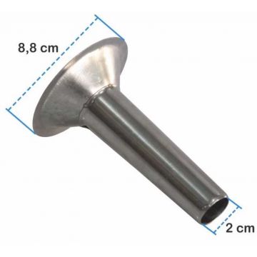 FUNIL PARA MAQUINA PICAR CARNE Nº22 INOX - 0761.35