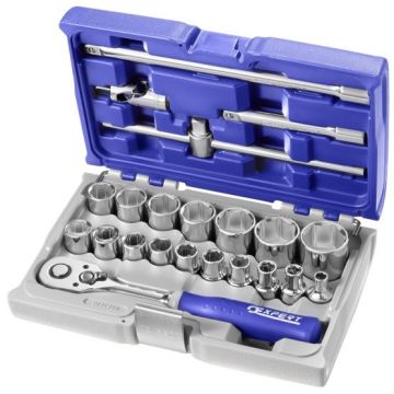 EXPERT CHAVE CAIXA 1/2" SEXTAVADA C/ACESSORIO 22PCS E032900 - 0341.181