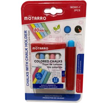 PORTA GIZ+GIZ COLORIDO - 12PCS - 0026.74