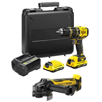 STANLEY KIT V20 REBARBADORA SFMCG700M2K+BERBEQUIM SFMCD721B - 0990.807