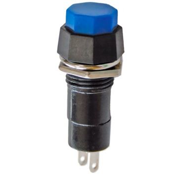 INTERRUPTOR OCTOGONAL AZUL CIRCUITO ABERTO(PRESSAO) 2PINOS 1A - 0757.967