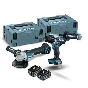 MAKITA KIT REBARB.DGA504Z +BERB.DHP486Z+2 BAT.BL1850B DLX2413TJ - 1021.643