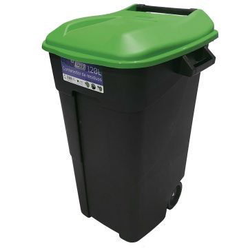 BALDE/CONTENTOR LIXO ECOPONTO VERDE 120LT S/PEDAL - 0502.73