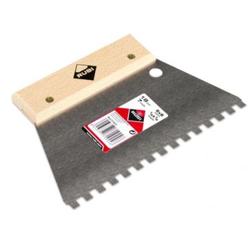 RUBI ESPATULA P/ESTUCADOR DENTADA ACO 18CM 8X8MM 71925 - 0371.262