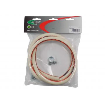 BL TUBO GAS BRANCO 1.50MTS C/2 ABRACADEIRAS - 0962.66