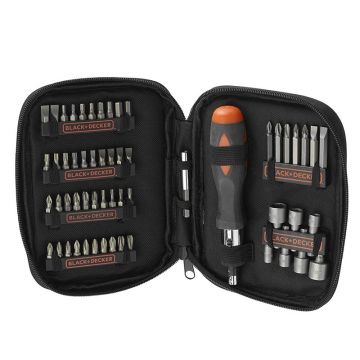 B&D KIT BITS+CHAVE ROQUETE (JGº56PÇS) A7104-XJ - 0993.007