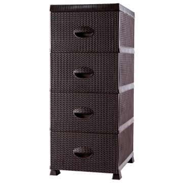 ESTANTE PLASTICA 4 PRATELEIRAS CASTANHO - 0332.22