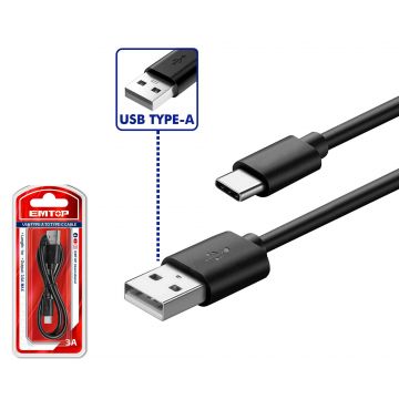 MAT. ELECT. CABO NYLON (USB-A-USB-C) 1MT / 0942.57