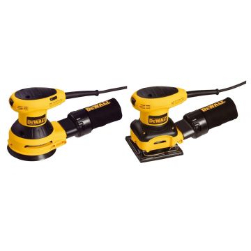 DEWALT KIT LIXADORA VIBRATÓRIA DWE6411-QS+LIXADORA ROTORBITAL DWE6423-QS - 0992.262