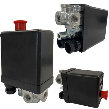 PRESSOSTATO MONOFASICO COMPRESSOR 4 VIA ROSCA 1/4" - 0041.07