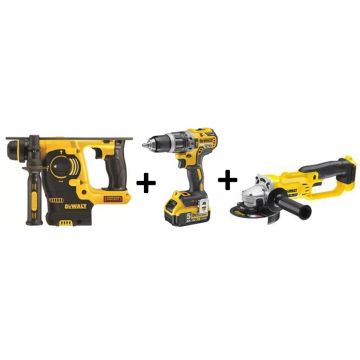 DEWALT KIT MARTELO DCH253N+ BERBEQUIM DCD796P2+ REBARBADORA DCG412N - 0992.214