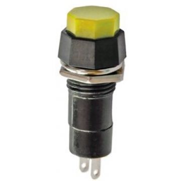INTERRUPTOR OCTOGONAL AMARELO CIRCUITO FECHADO (CLIQUE) 2PINOS 1A - 0757.965