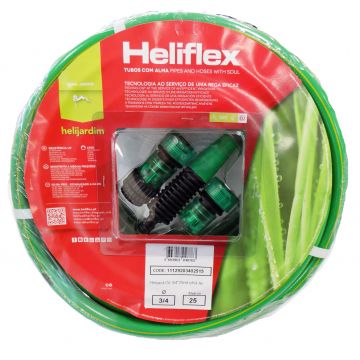 MANGUEIRA JARDIM 19MM- 3/4" HELIFLEX C/ACESSORIO (25MTS) GIL - 0313.70