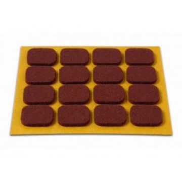 PROTECTOR ADESIVO ESPONJOSO RECTANGULAR  16X20MM CASTANHO - 0039.76