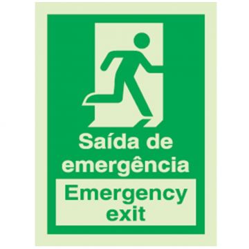 PLACA SINALIZADORA SAIDA EMERGENCIA DIREITA - 0529.84